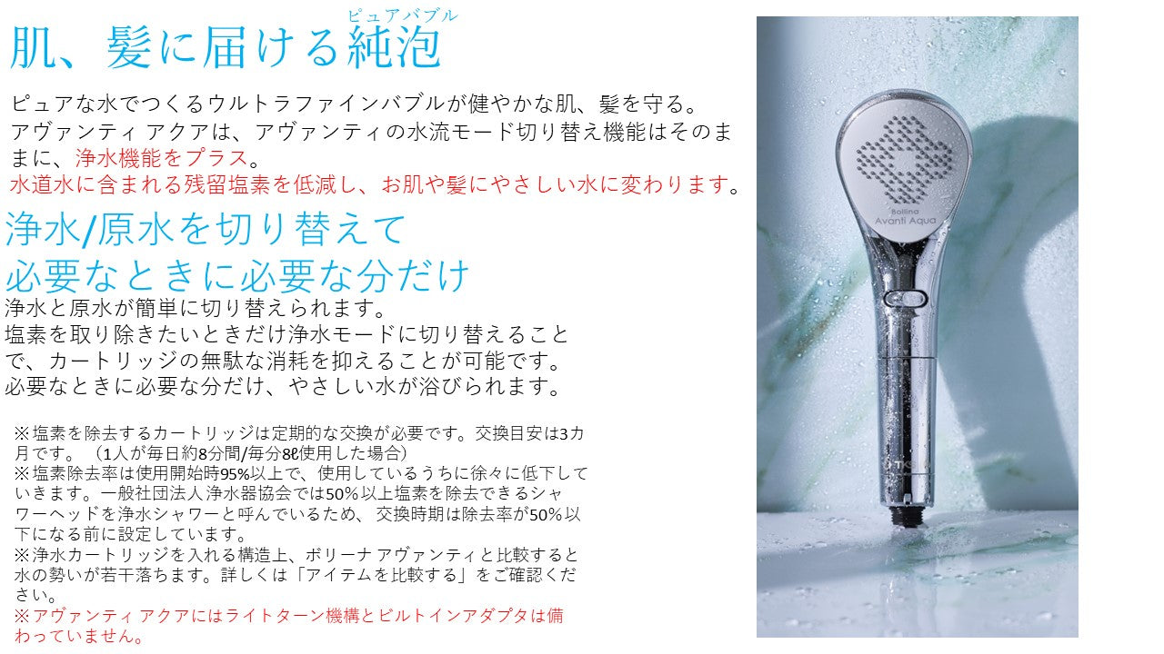 ボリーナアヴァンティ アクア(洗浄機能付)【シャワーヘッド】