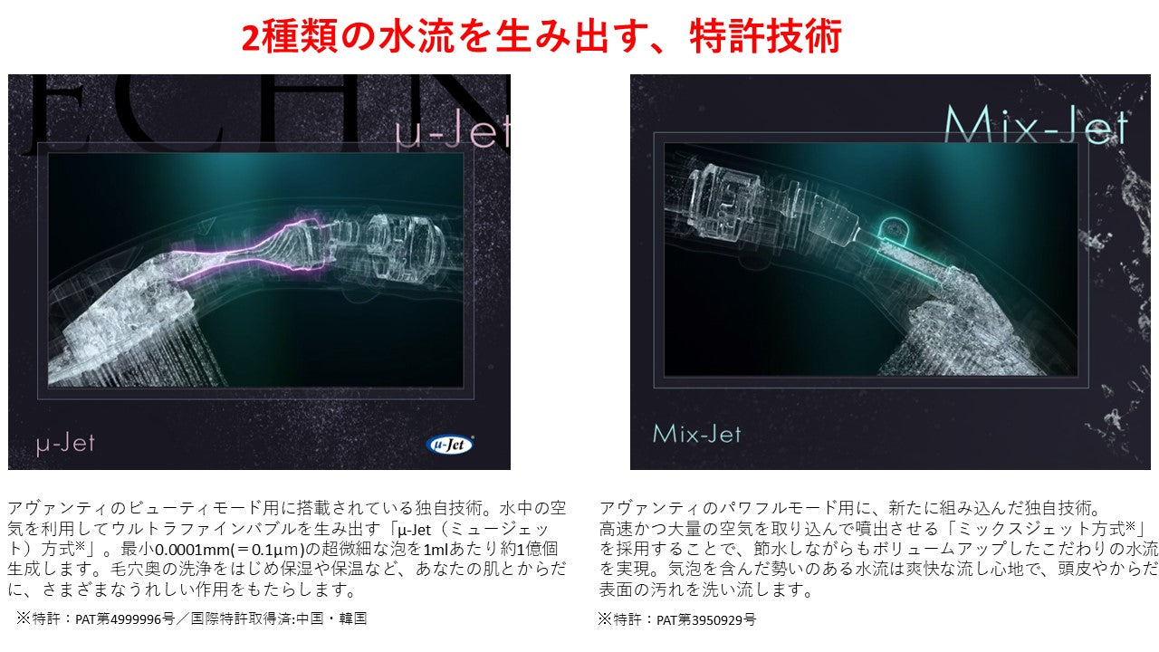 ボリーナアヴァンティ アクア(洗浄機能付)【シャワーヘッド】